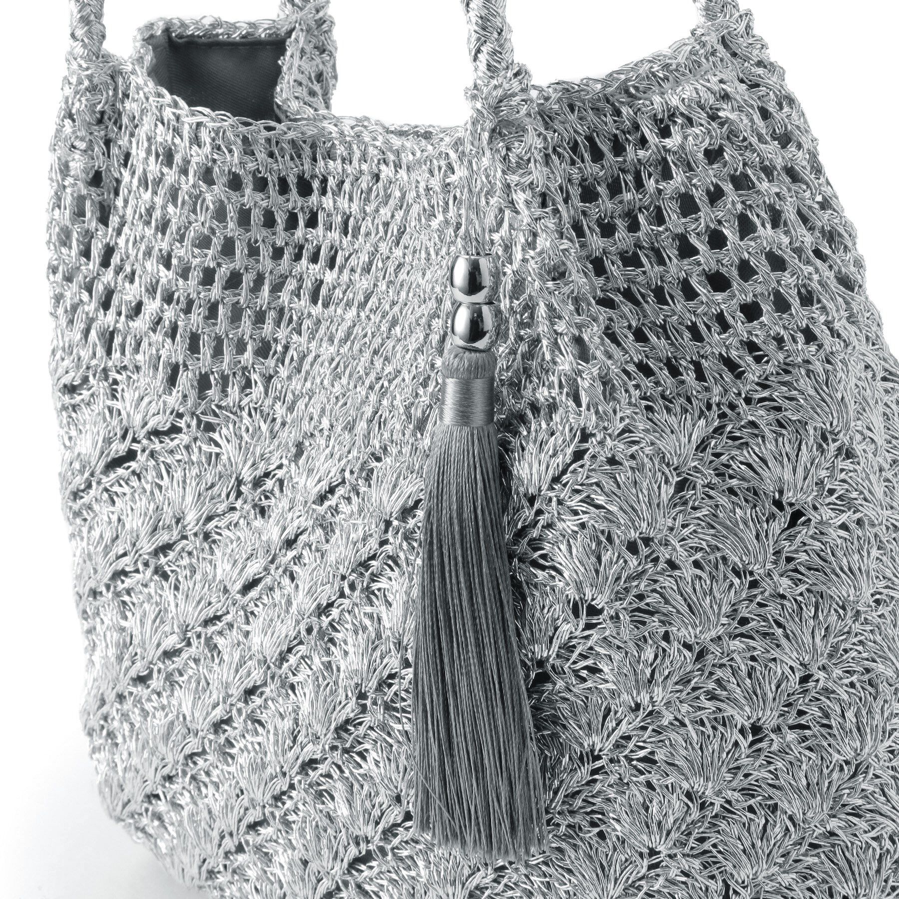 SunaUna「【こなれ見え！／肩掛け可能／軽量】メタリックトートバッグ」|トートバッグ|