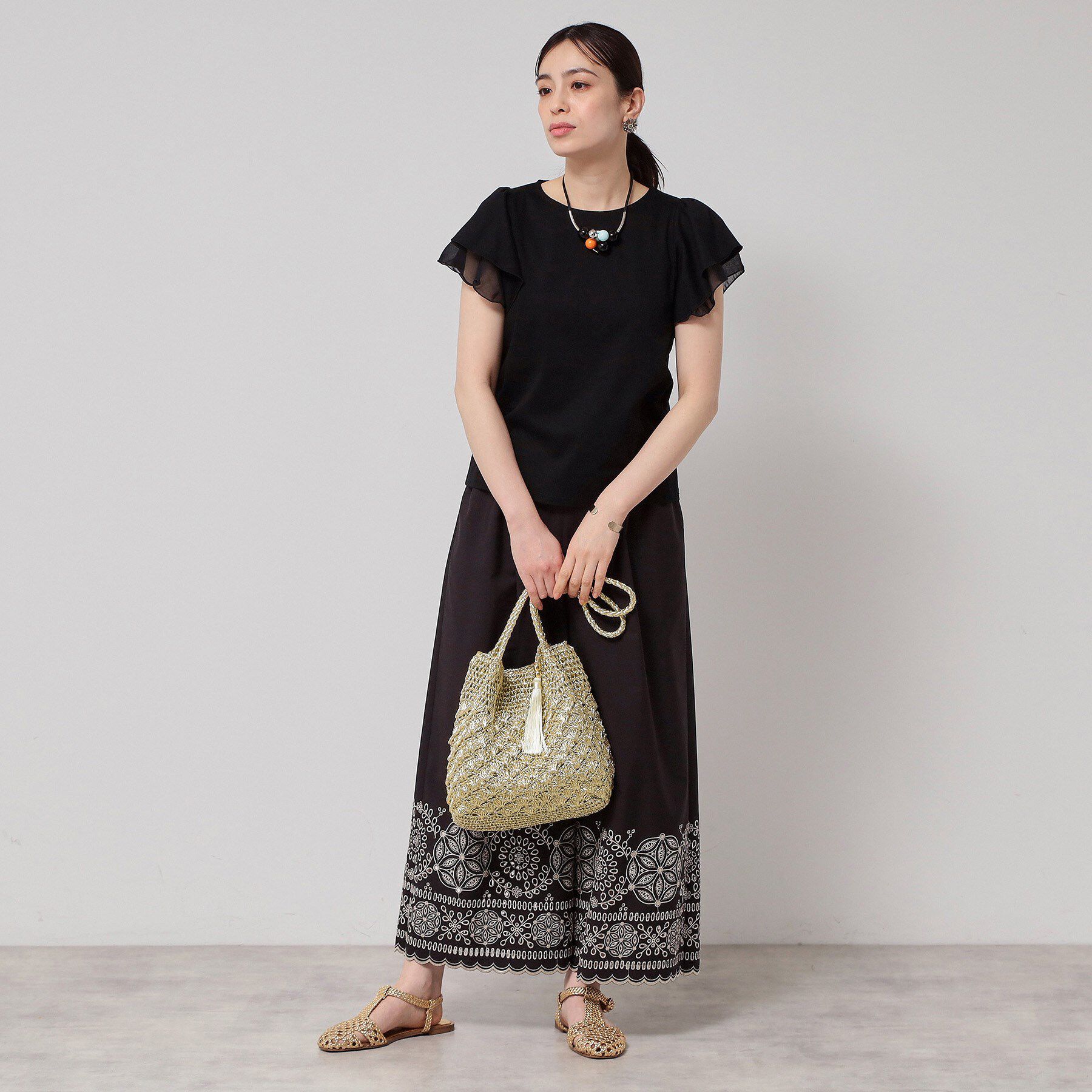 SunaUna「【こなれ見え！／肩掛け可能／軽量】メタリックトートバッグ」|トートバッグ|