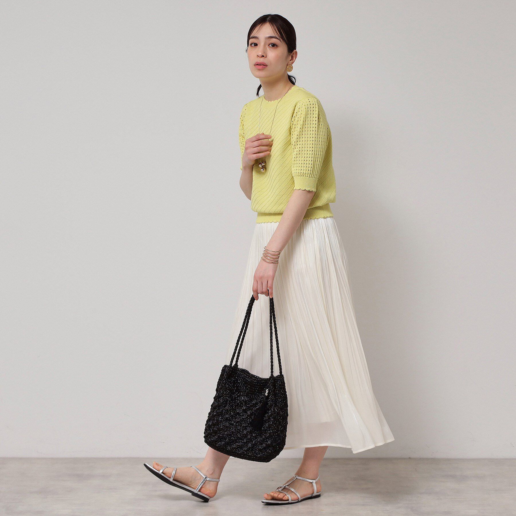 SunaUna「【こなれ見え！／肩掛け可能／軽量】メタリックトートバッグ」|トートバッグ|