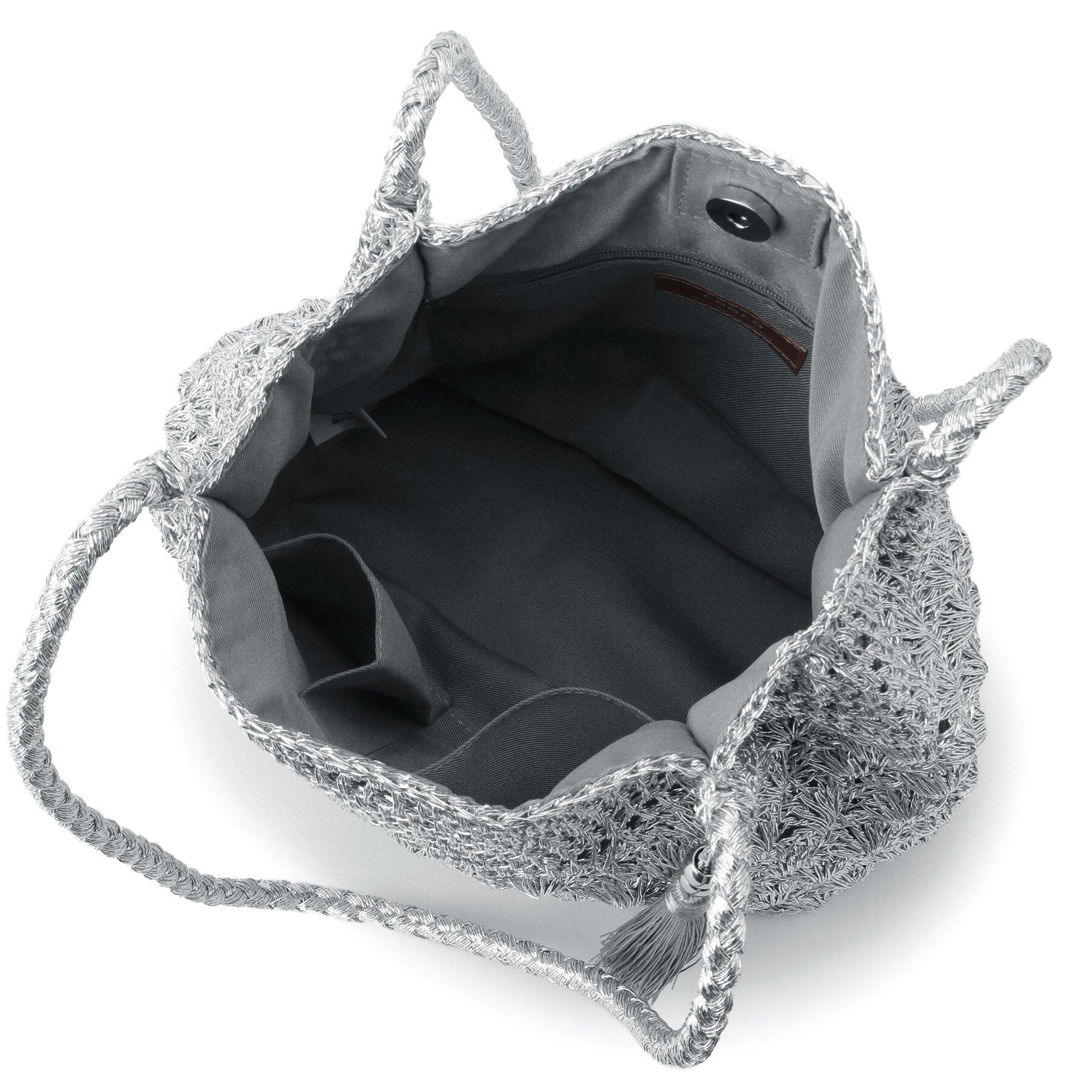 SunaUna「【こなれ見え！／肩掛け可能／軽量】メタリックトートバッグ」|トートバッグ|