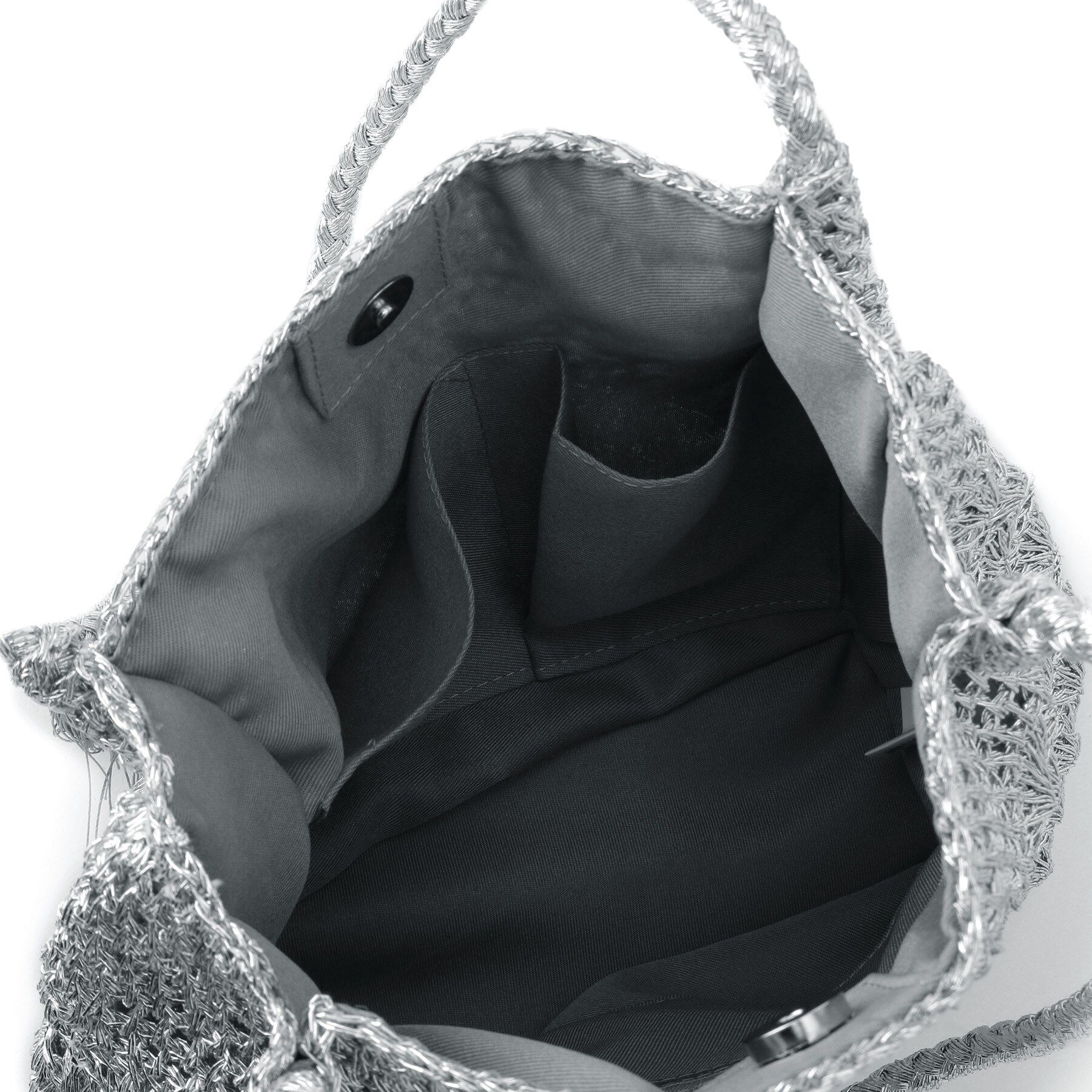 SunaUna「【こなれ見え！／肩掛け可能／軽量】メタリックトートバッグ」|トートバッグ|