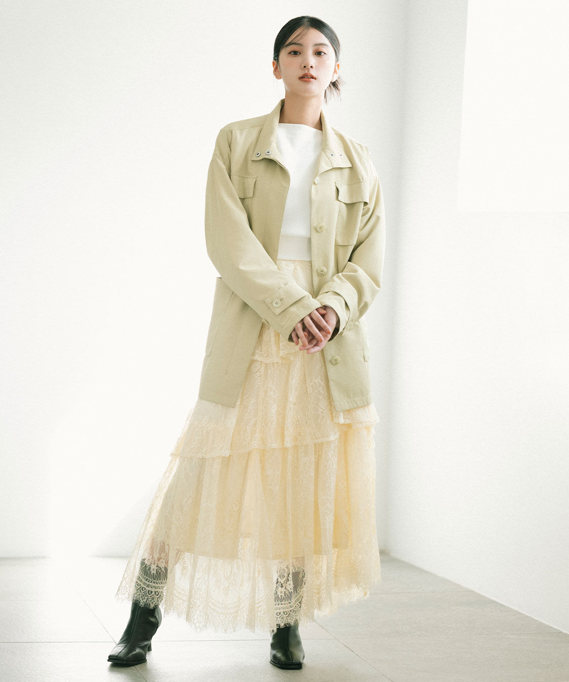 COCO DEAL「イレヘムティアードレーススカート」|スカート|