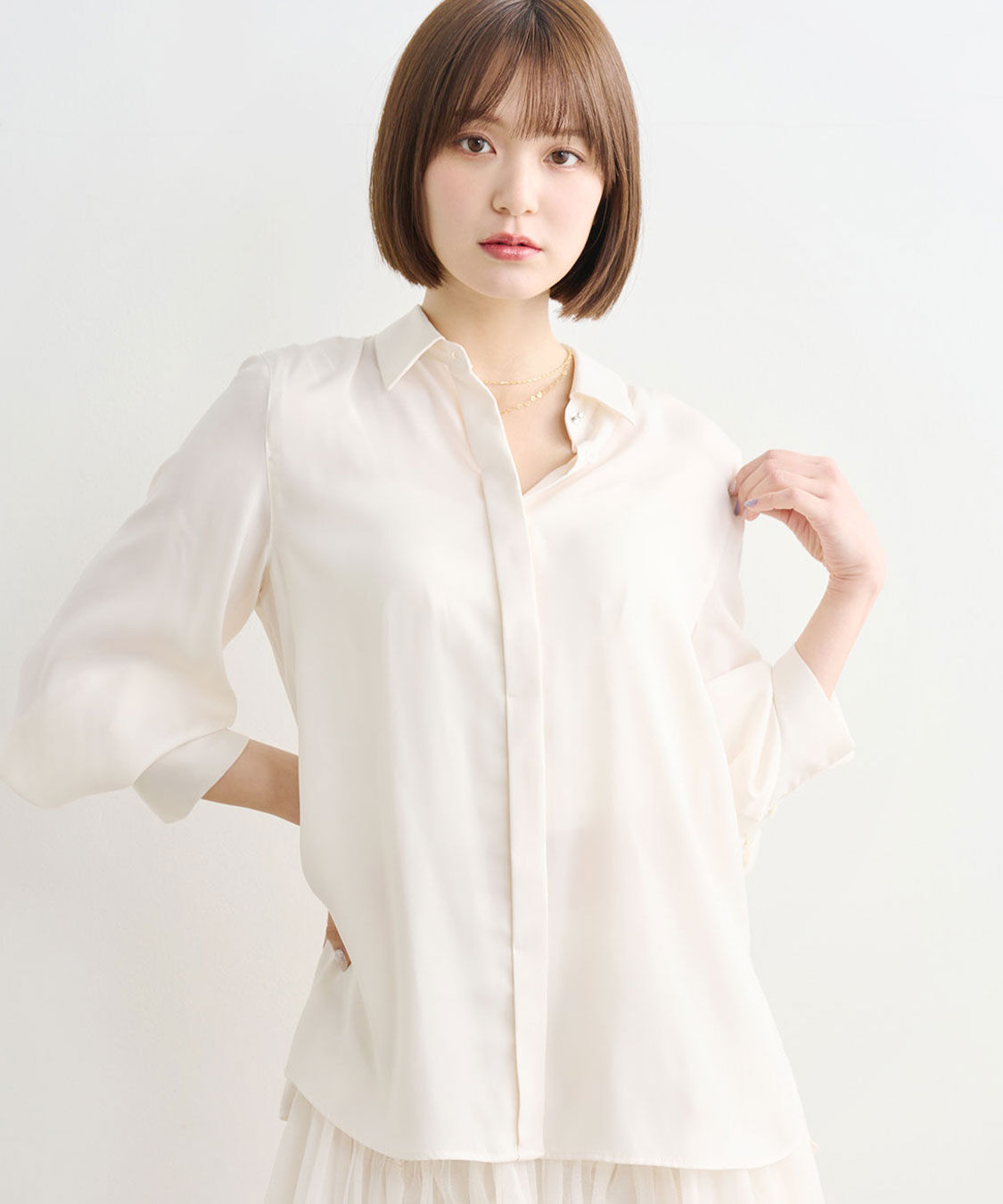 COCO DEAL「2WAYサテンシャツ」|シャツ・ブラウス|