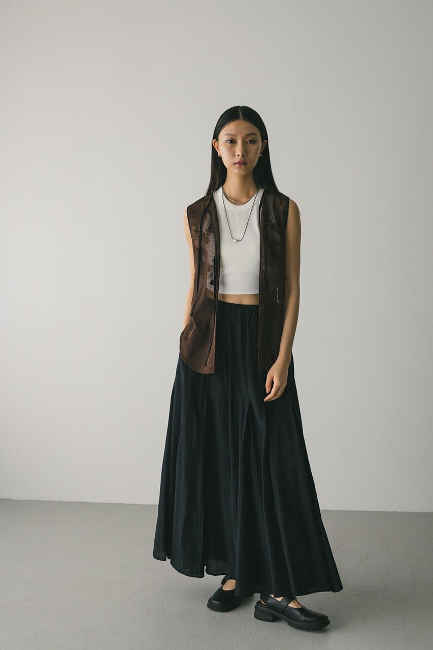 STYLEMIXER「ピンタックパネルフレアスカート」|スカート|