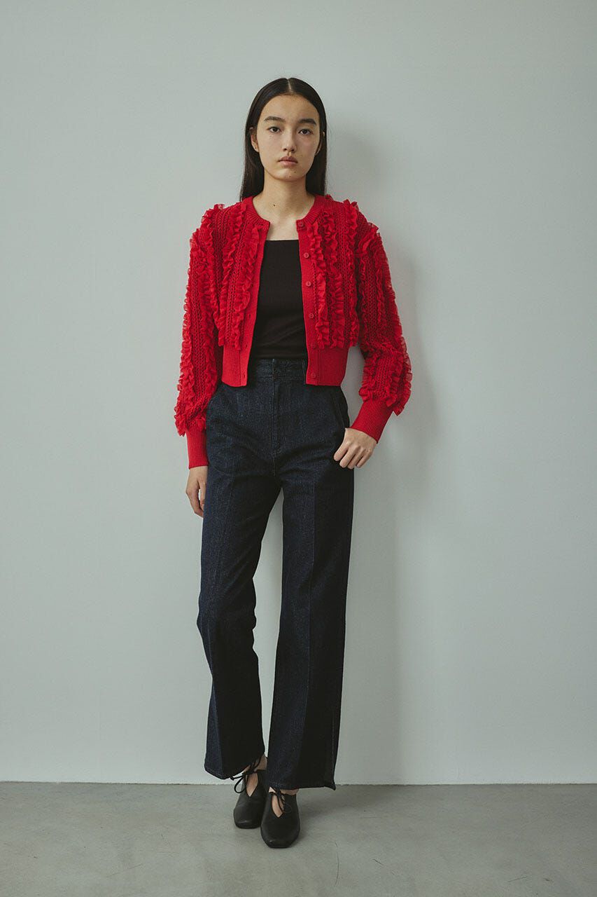 STYLEMIXER「チュールフリルニットカーデ」|カーディガン|