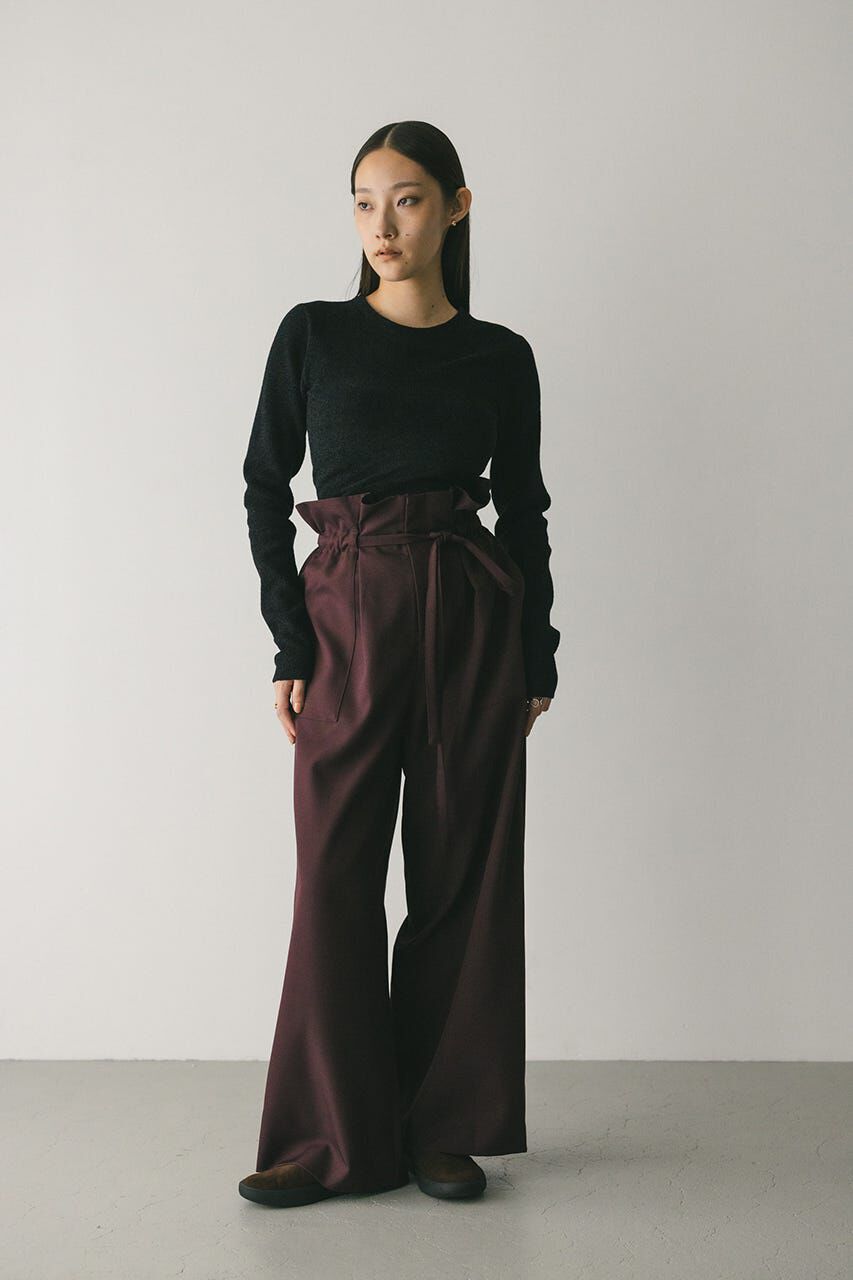 STYLEMIXER「バックオープンベロアショートニット」|ニット・セーター|