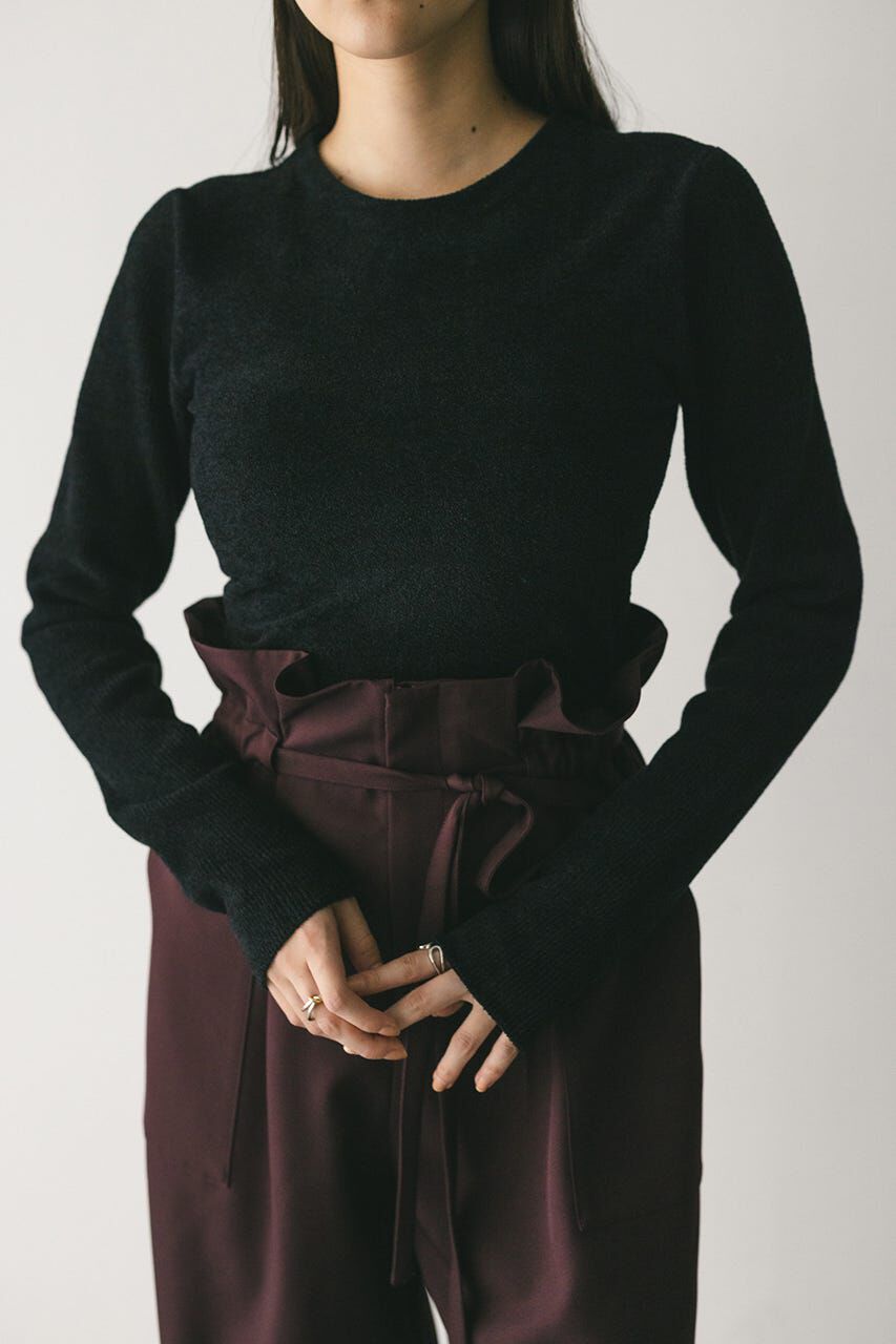 STYLEMIXER「バックオープンベロアショートニット」|ニット・セーター|