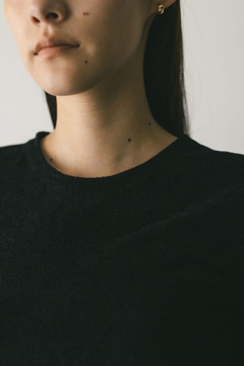 STYLEMIXER「バックオープンベロアショートニット」|ニット・セーター|