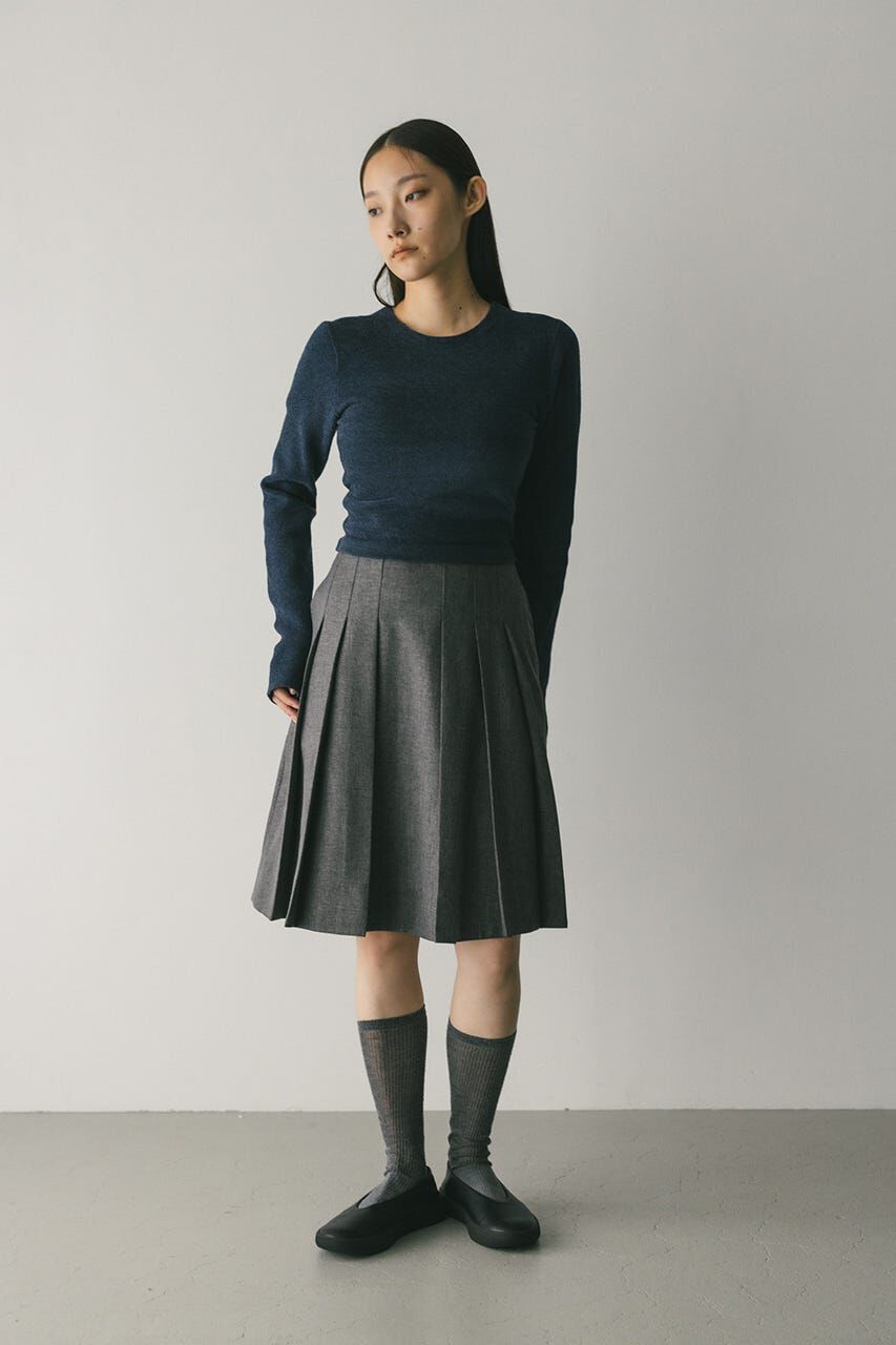 STYLEMIXER「バックオープンベロアショートニット」|ニット・セーター|