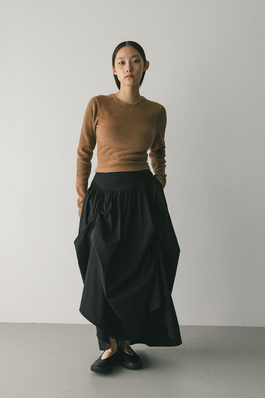 STYLEMIXER「バックオープンベロアショートニット」|ニット・セーター|