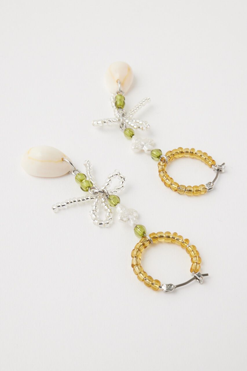 MOUSSY「BEADED SHELL イヤリング」|ピアス|