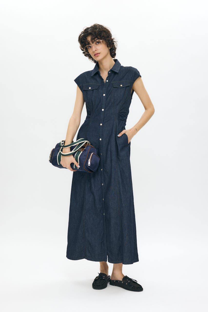 MOUSSY「CAP SLEEVE デニムドレス」|ワンピース|