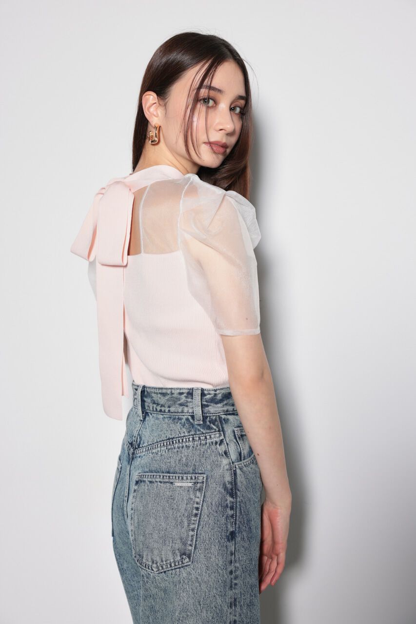 rienda「バックオープンニットトップス」|ニット・セーター|