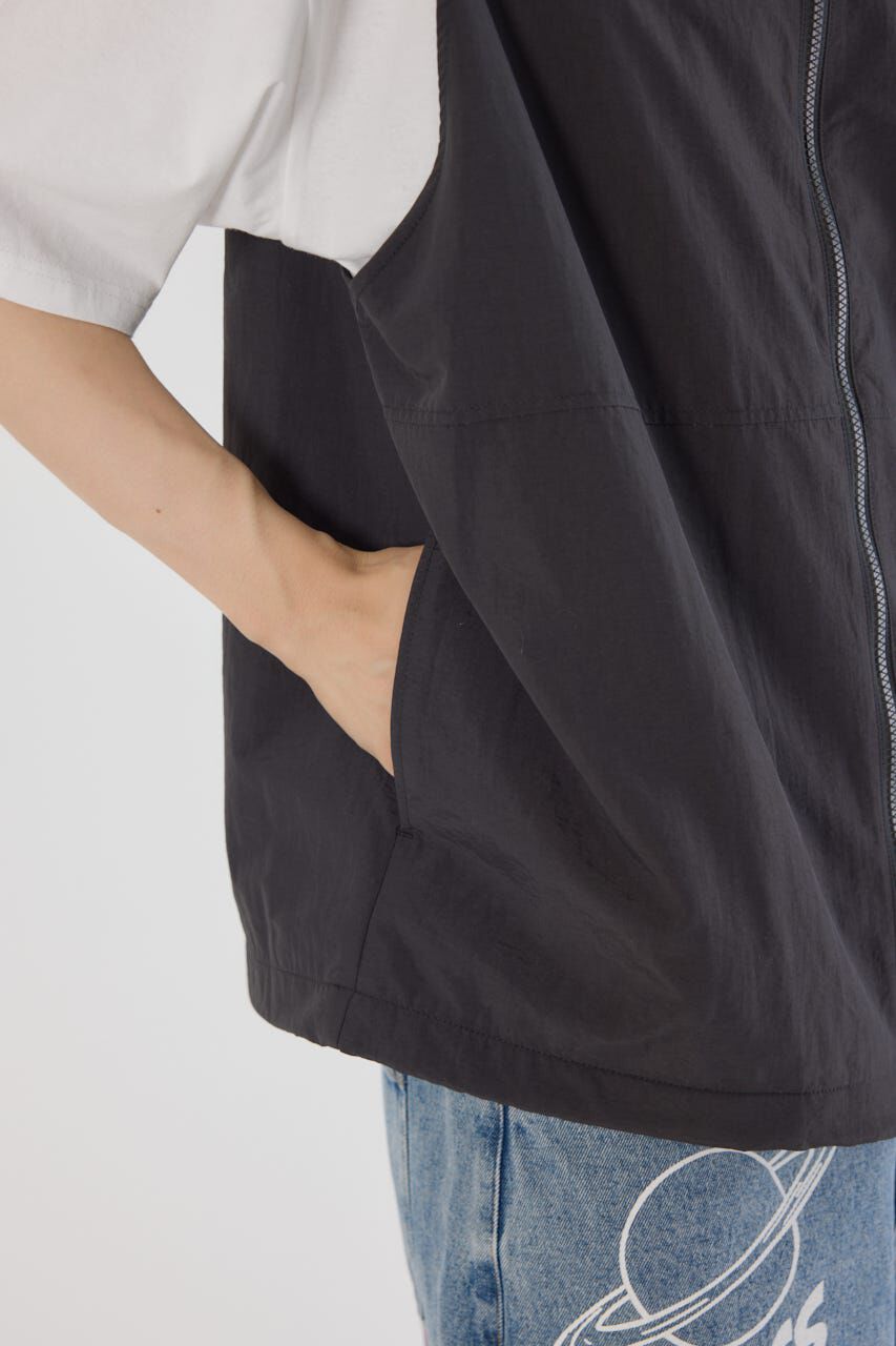 RODEO CROWNS「ドロストスタンドネックベスト」|ダウンベスト・ベスト|