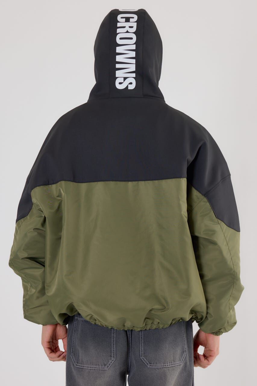 RODEO CROWNS「バイカラーフーデッドブルゾン」|ブルゾン・スタジャン|