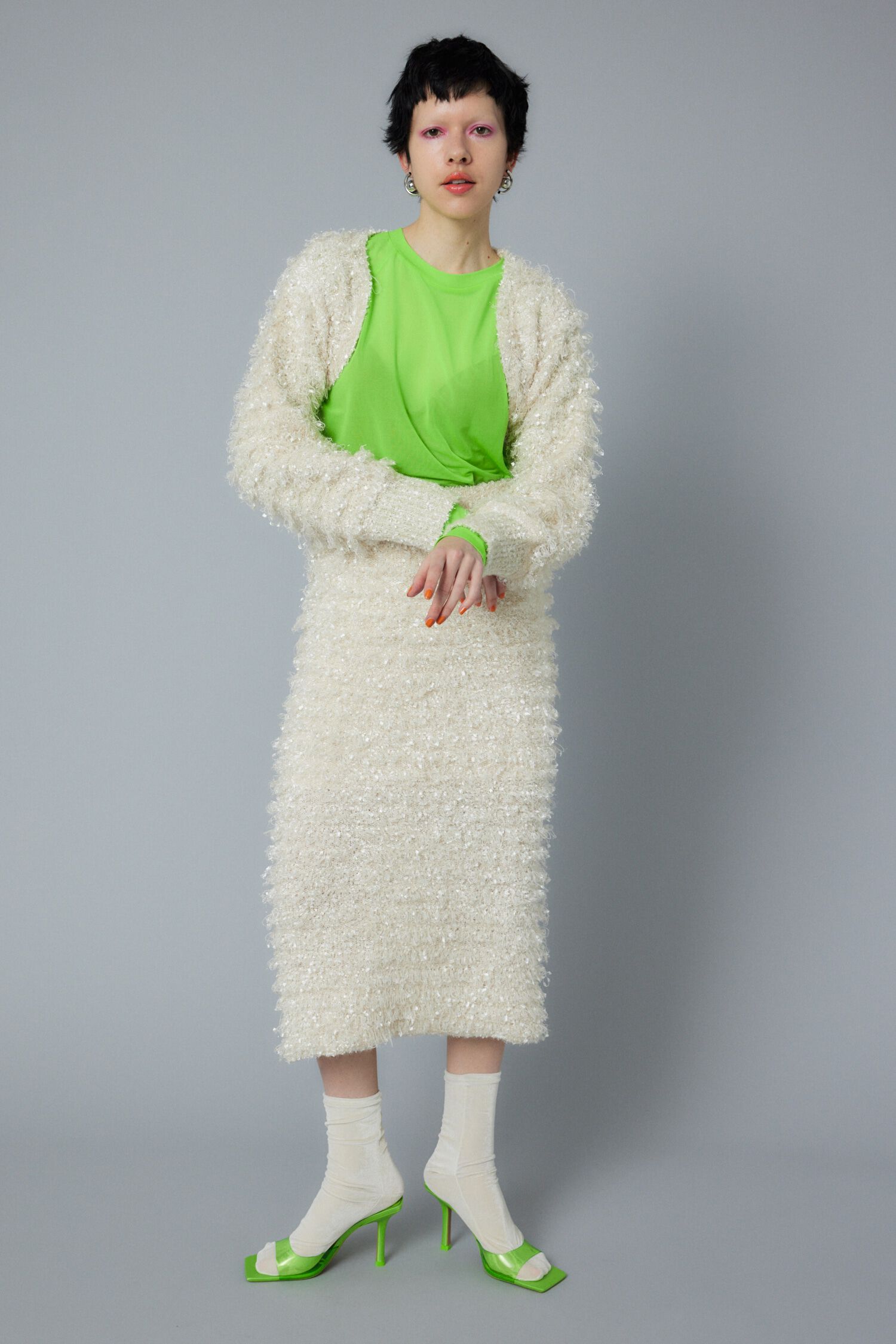 HeRIN.CYE「Loop yarn skirt」|スカート|