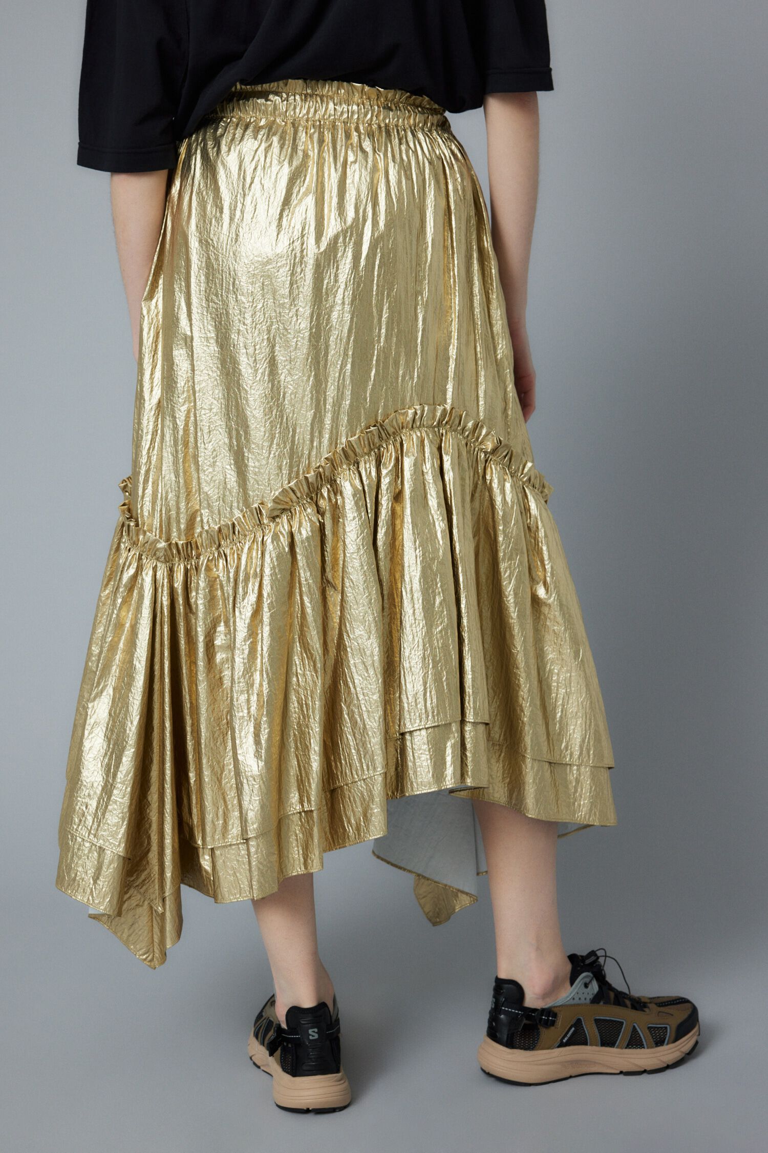 HeRIN.CYE「Metallic long skirt」|スカート|