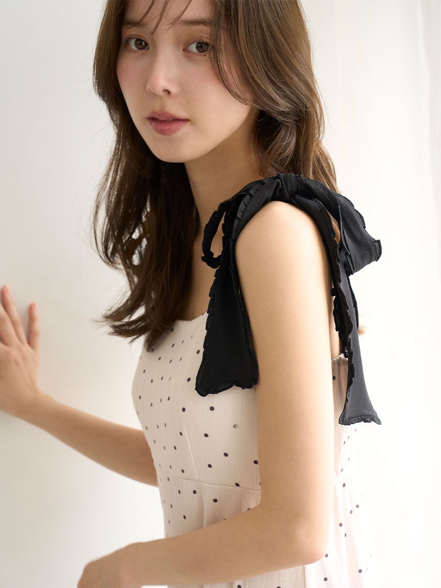 SNIDEL HOME「ショルダーリボンカットワンピース」|ルームウェア|