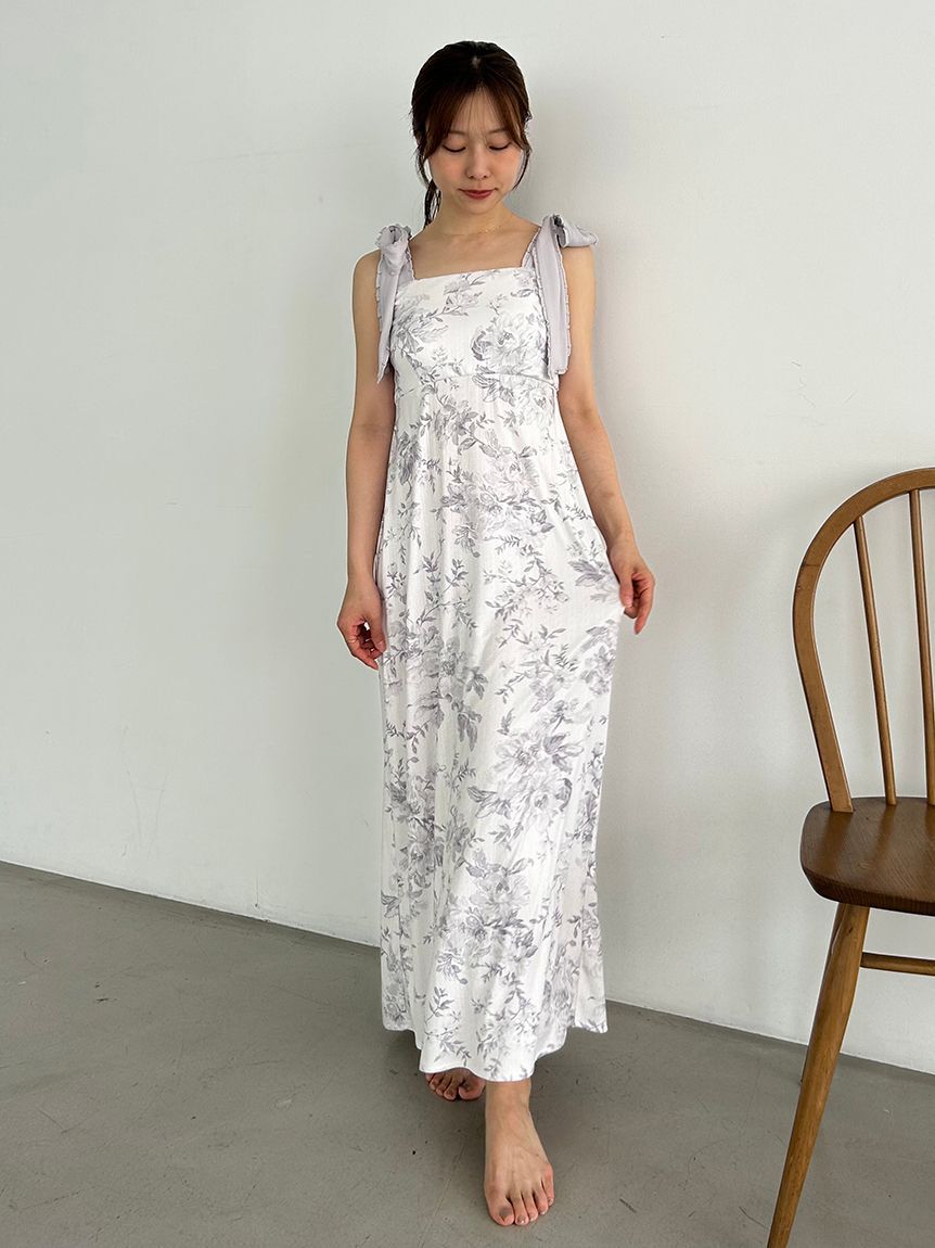 SNIDEL HOME「ショルダーリボンカットワンピース」|ルームウェア|