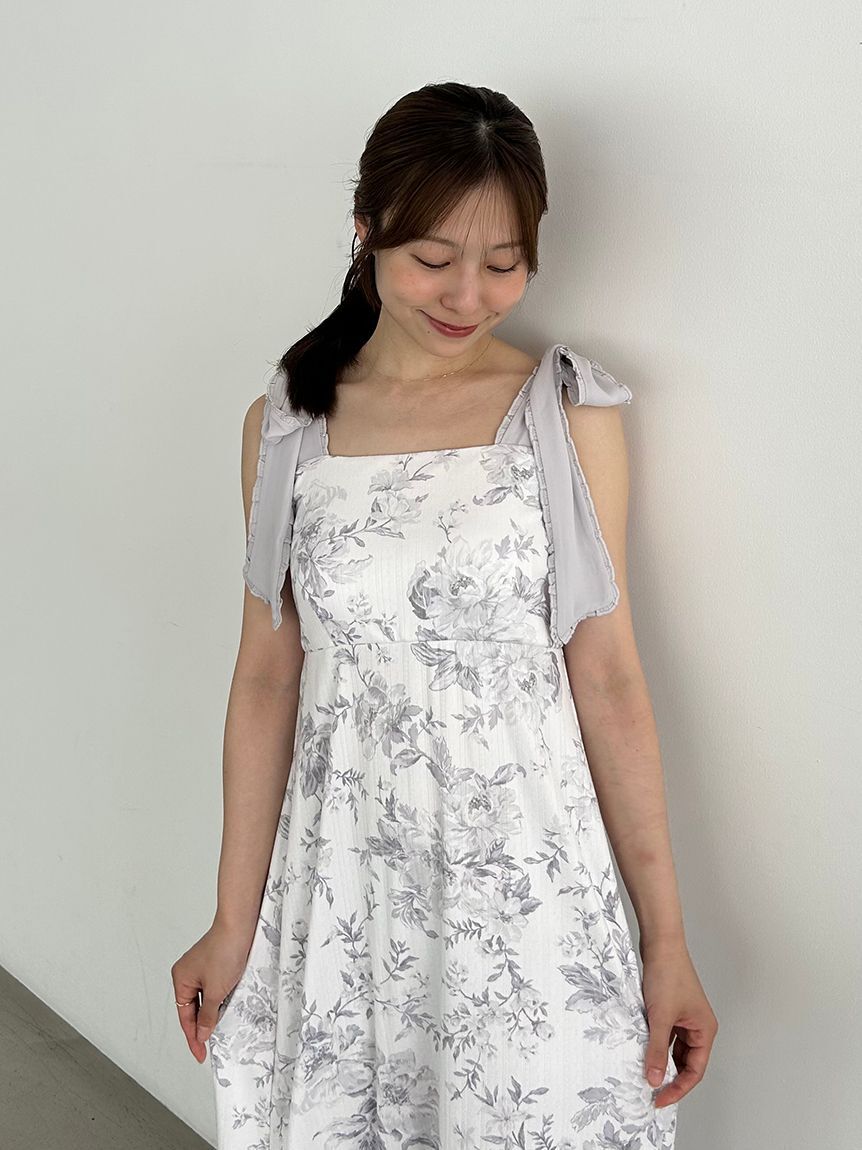 SNIDEL HOME「ショルダーリボンカットワンピース」|ルームウェア|