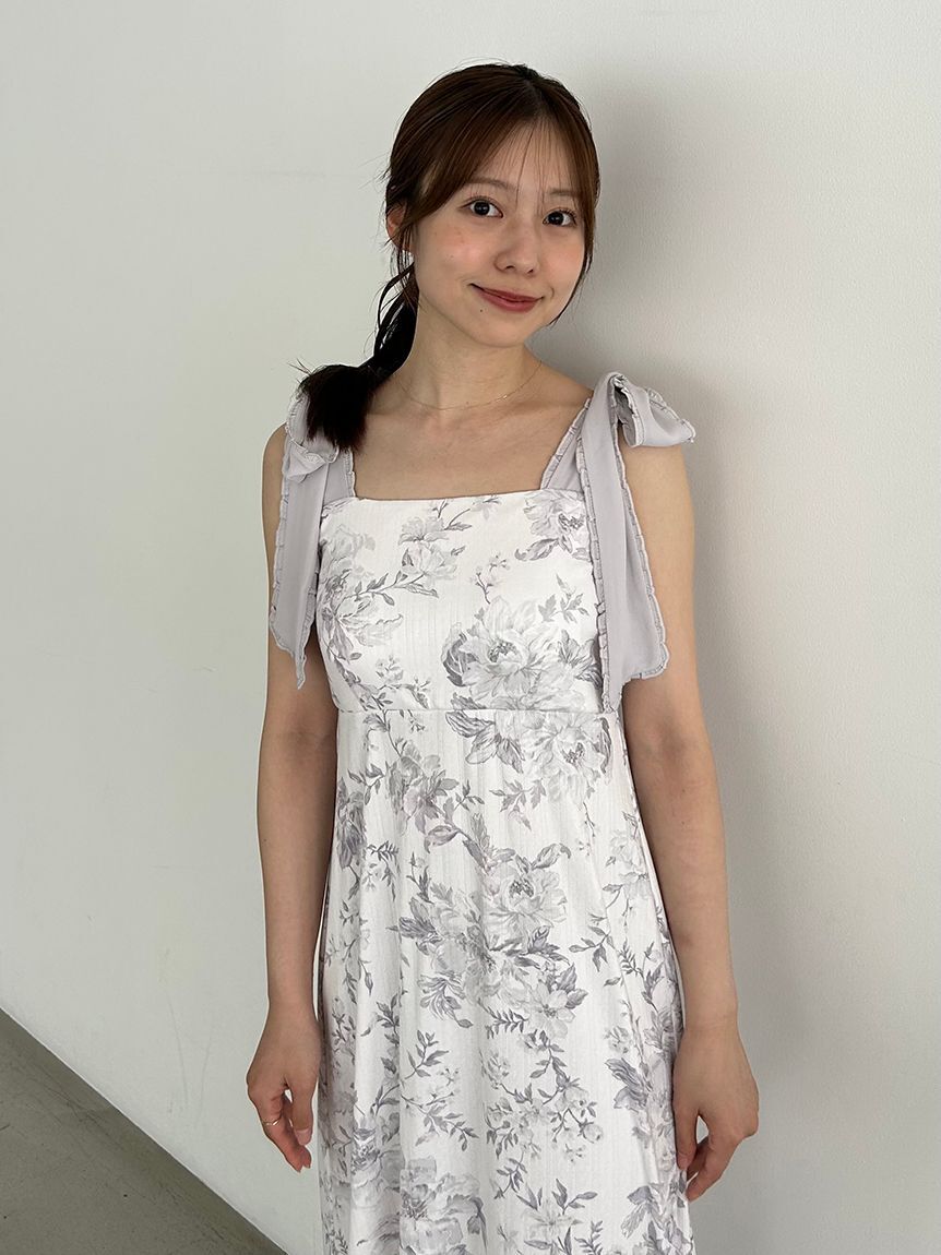 SNIDEL HOME「ショルダーリボンカットワンピース」|ルームウェア|