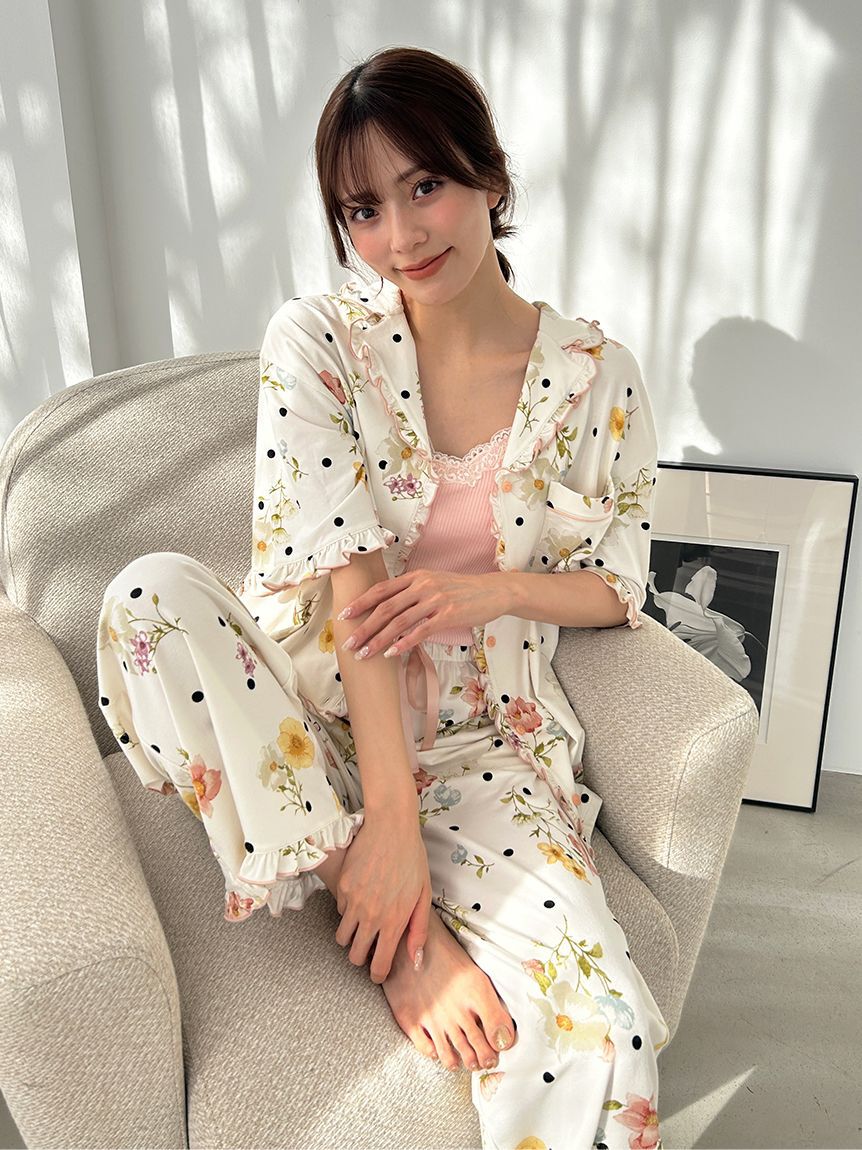 SNIDEL HOME「【Moilis】開襟シャツ」|ルームウェア|