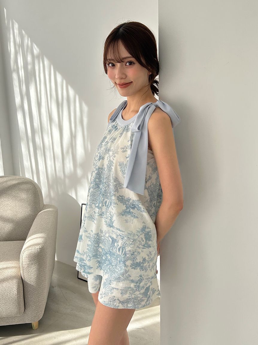 SNIDEL HOME「リボンセットアップ」|ルームウェア|