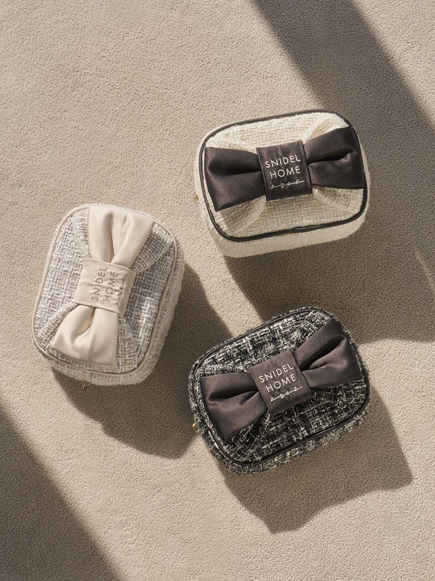 SNIDEL HOME「ツイードリボンポーチ」|ポーチ|