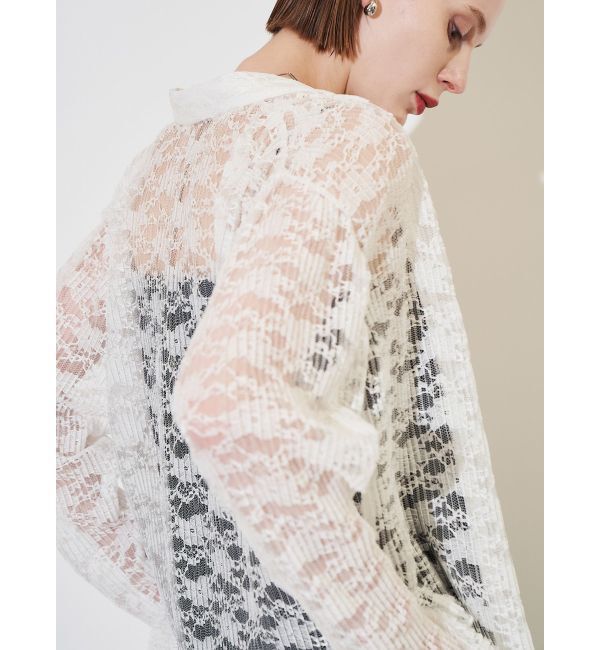 ELENDEEK「PLEATS LACE SH」|シャツ・ブラウス|