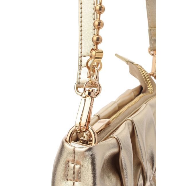 RESEXXY「メタリックギャザーバッグ」|ハンドバッグ|