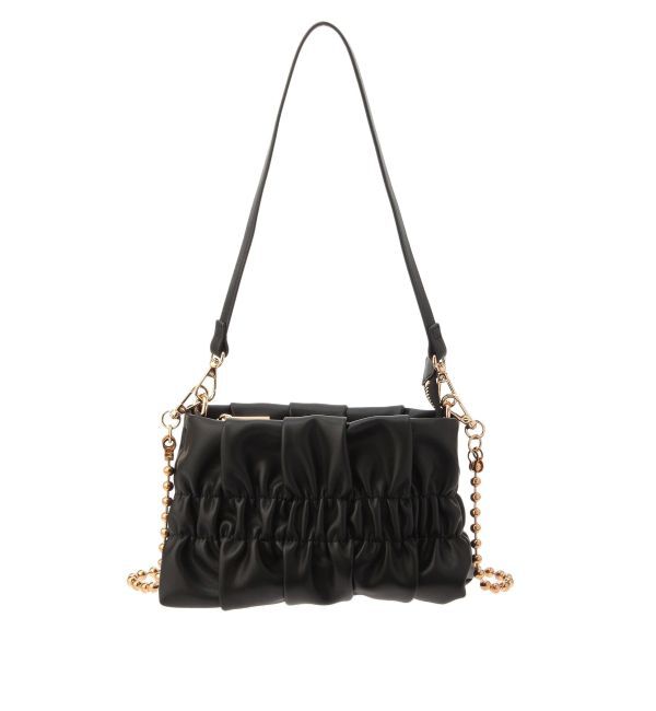 RESEXXY「メタリックギャザーバッグ」|ハンドバッグ|