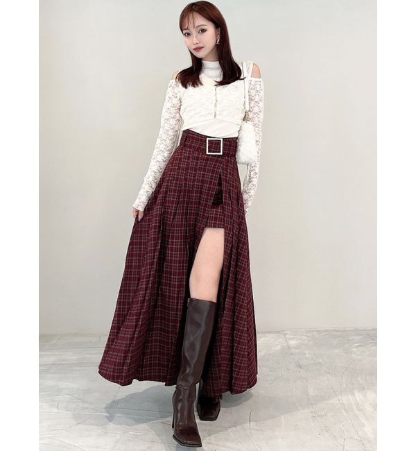 RESEXXY「ワイドプリーツレイヤードフレアスカート」|スカート|