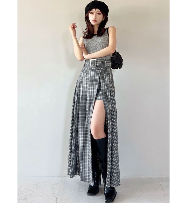 RESEXXY「ワイドプリーツレイヤードフレアスカート」|スカート|