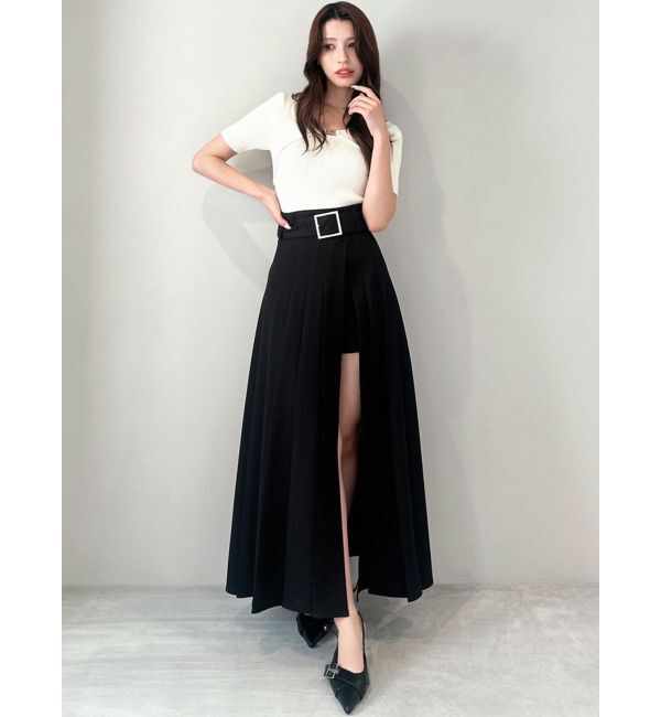 RESEXXY「ワイドプリーツレイヤードフレアスカート」|スカート|