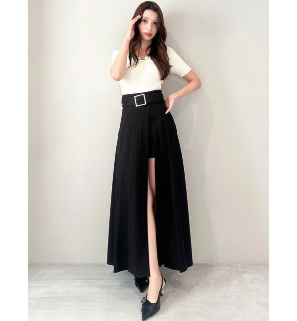 RESEXXY「ワイドプリーツレイヤードフレアスカート」|スカート|