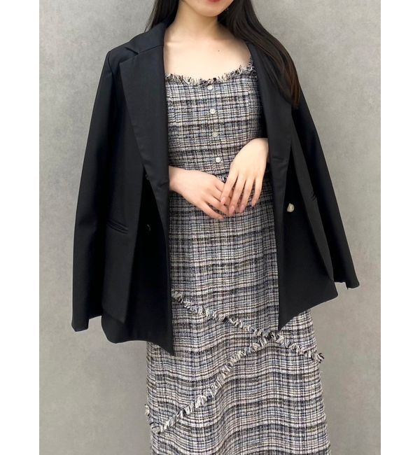 dazzlin「【SETUP】ダブルボタンケープテーラードジャケット※セットアップ対応」|テーラードジャケット|