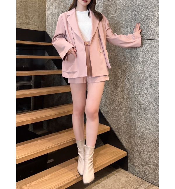 dazzlin「【SETUP】ダブルボタンケープテーラードジャケット※セットアップ対応」|テーラードジャケット|