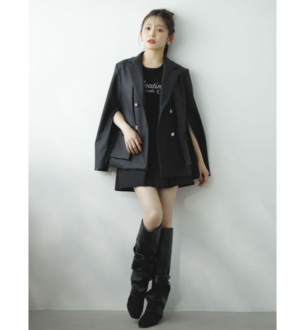 dazzlin「【SETUP】ダブルボタンケープテーラードジャケット※セットアップ対応」|テーラードジャケット|