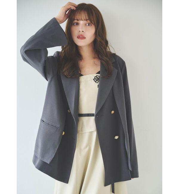 dazzlin「【SETUP】ダブルボタンケープテーラードジャケット※セットアップ対応」|テーラードジャケット|