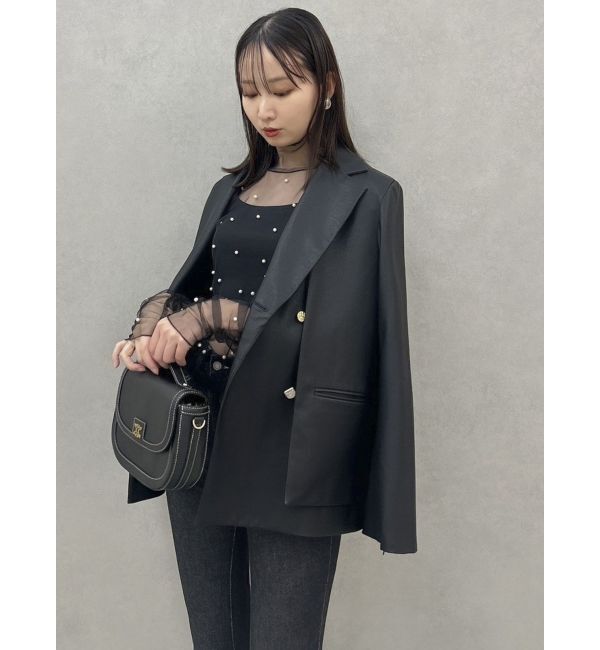 dazzlin「【SETUP】ダブルボタンケープテーラードジャケット※セットアップ対応」|テーラードジャケット|