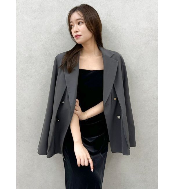 dazzlin「【SETUP】ダブルボタンケープテーラードジャケット※セットアップ対応」|テーラードジャケット|