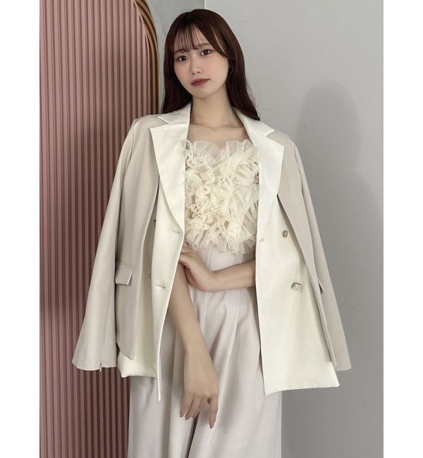 dazzlin「【SETUP】ダブルボタンケープテーラードジャケット※セットアップ対応」|テーラードジャケット|