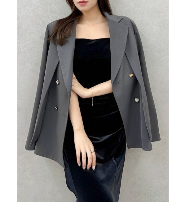 dazzlin「【SETUP】ダブルボタンケープテーラードジャケット※セットアップ対応」|テーラードジャケット|