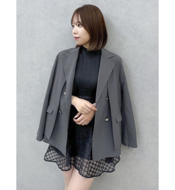 dazzlin「【SETUP】ダブルボタンケープテーラードジャケット※セットアップ対応」|テーラードジャケット|