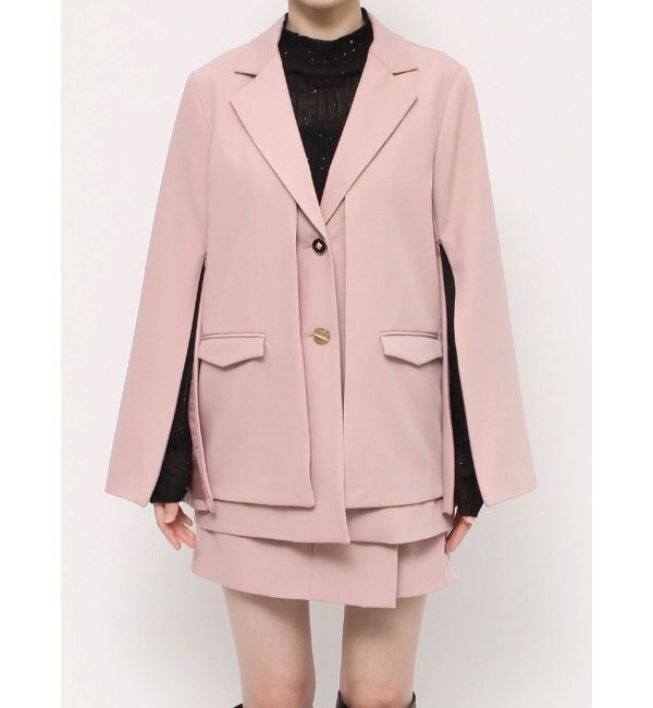 dazzlin「【SETUP】ダブルボタンケープテーラードジャケット※セットアップ対応」|テーラードジャケット|