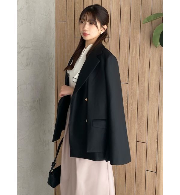 dazzlin「【SETUP】ダブルボタンケープテーラードジャケット※セットアップ対応」|テーラードジャケット|