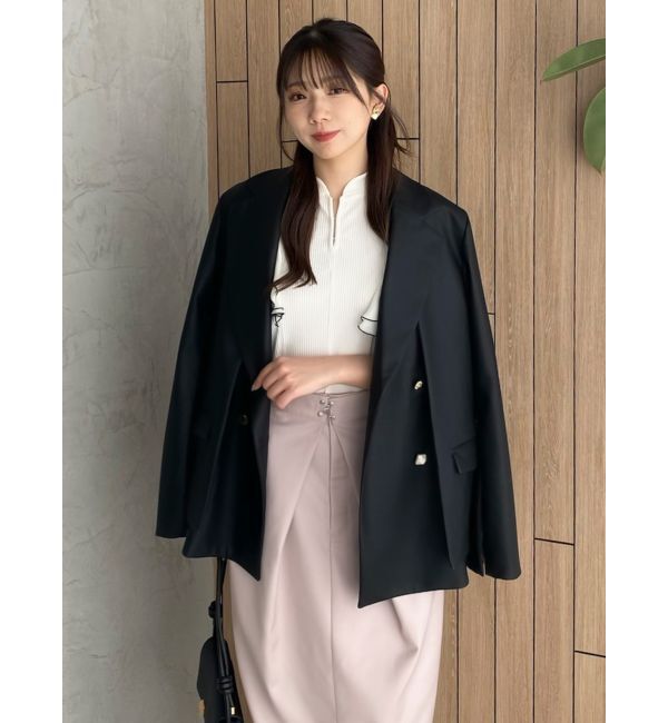 dazzlin「【SETUP】ダブルボタンケープテーラードジャケット※セットアップ対応」|テーラードジャケット|