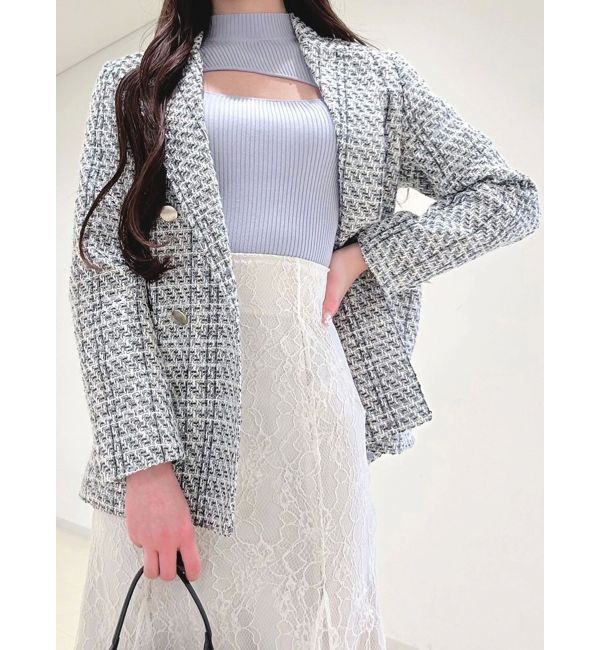 MERCURYDUO「オリジナルツイードテーラードジャケット【セットアップ着用可】」|テーラードジャケット|