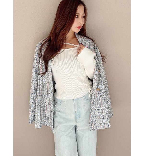 MERCURYDUO「オリジナルツイードテーラードジャケット【セットアップ着用可】」|テーラードジャケット|