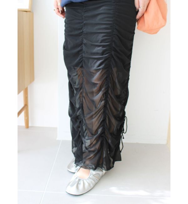 Ungrid「【WEB限定】シャーリングデザインスカート」|スカート|